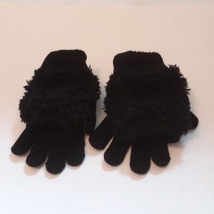 Black Fuzzy Gloves